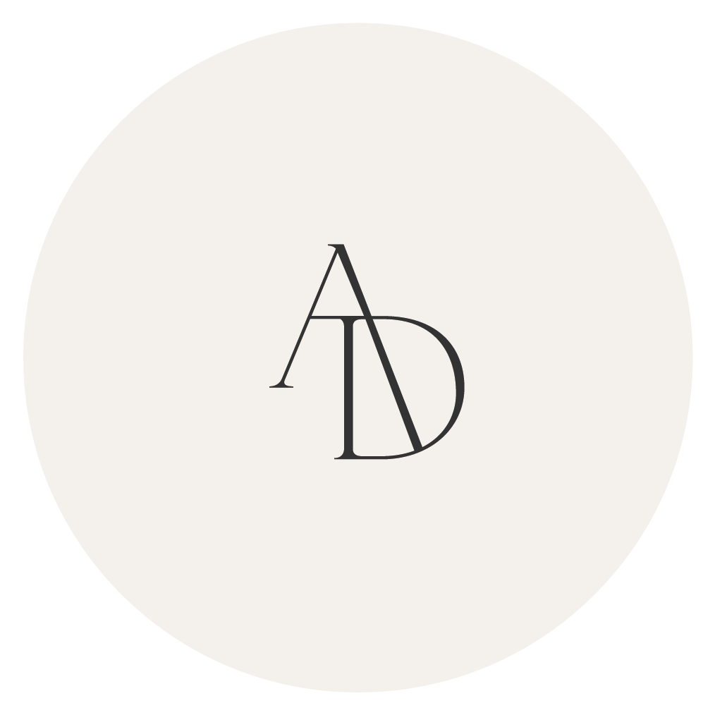 ADAM DASH-Logo. The letters A and D